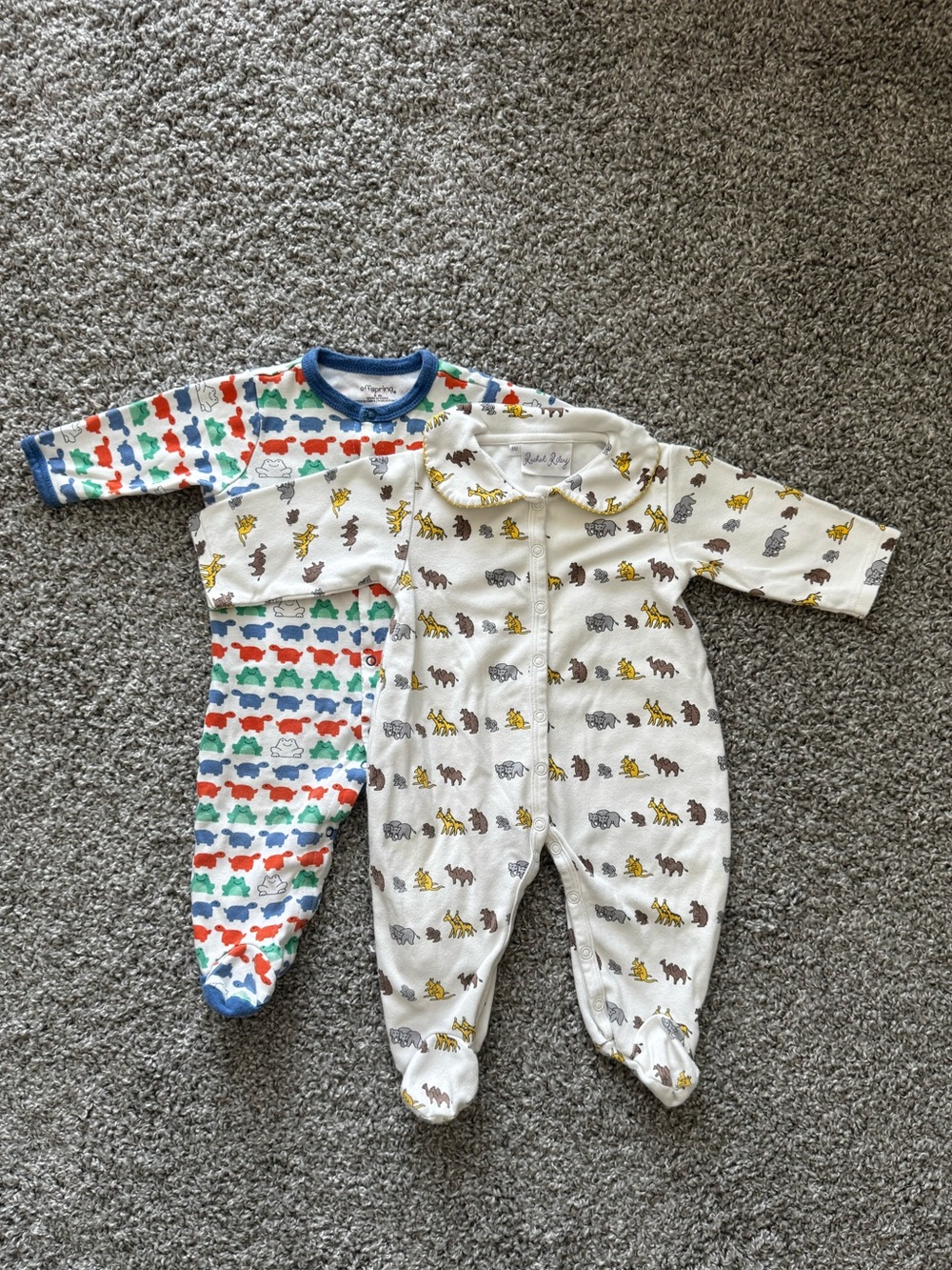 Bundle of 2 100% cotton 3-6M footies
